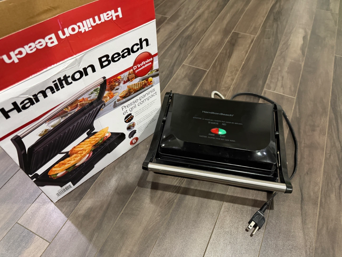 Hamilton Beach Panini Press Grill and Mainstays 2-Slice Toaster