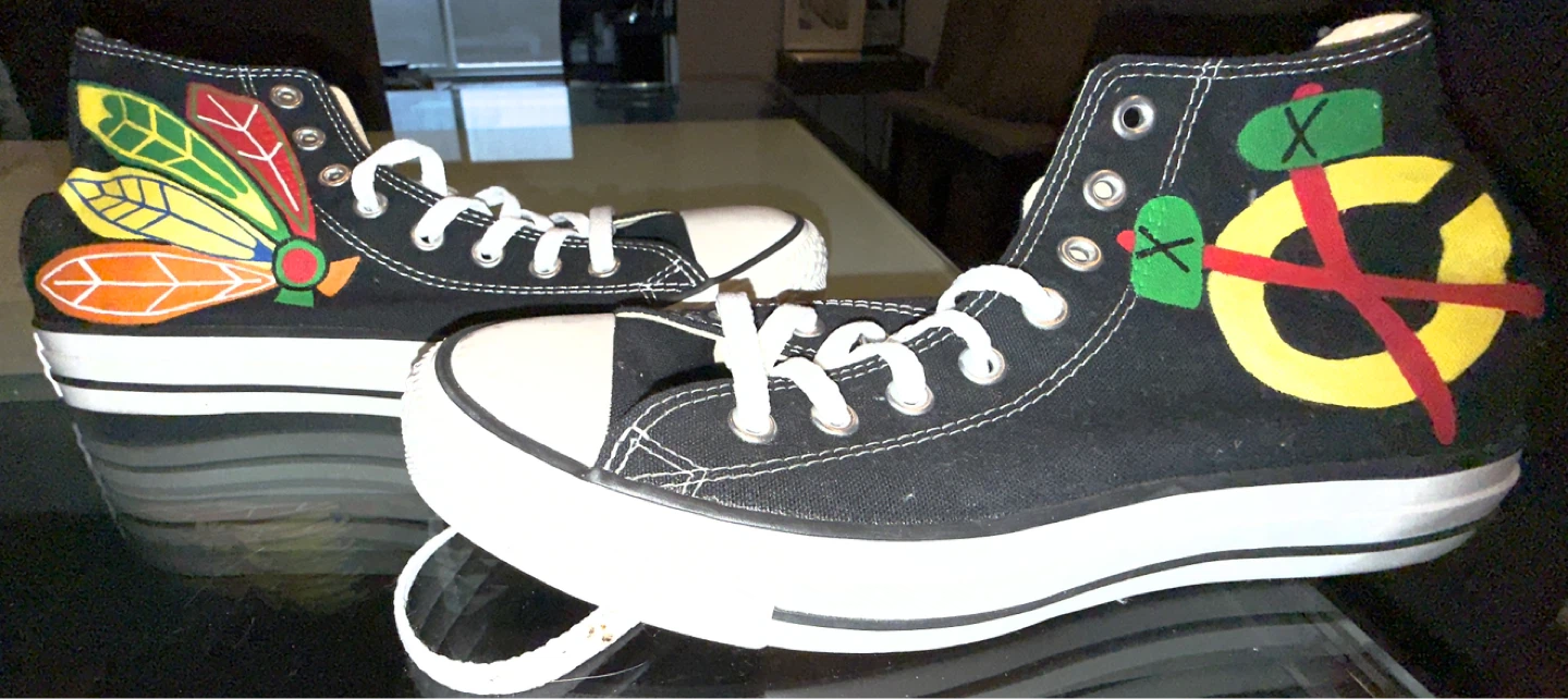 Custom Painted Converse Chuck Taylor All Star High Top Sneakers