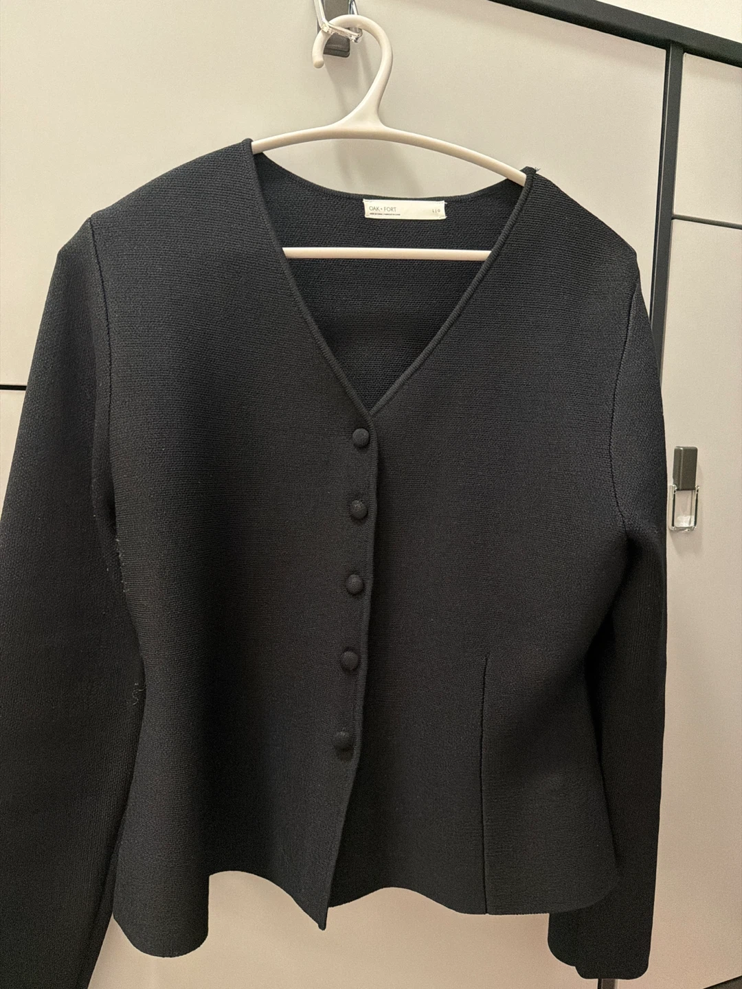 Black Textured Button-Up Jacket - Size Large - photo 2