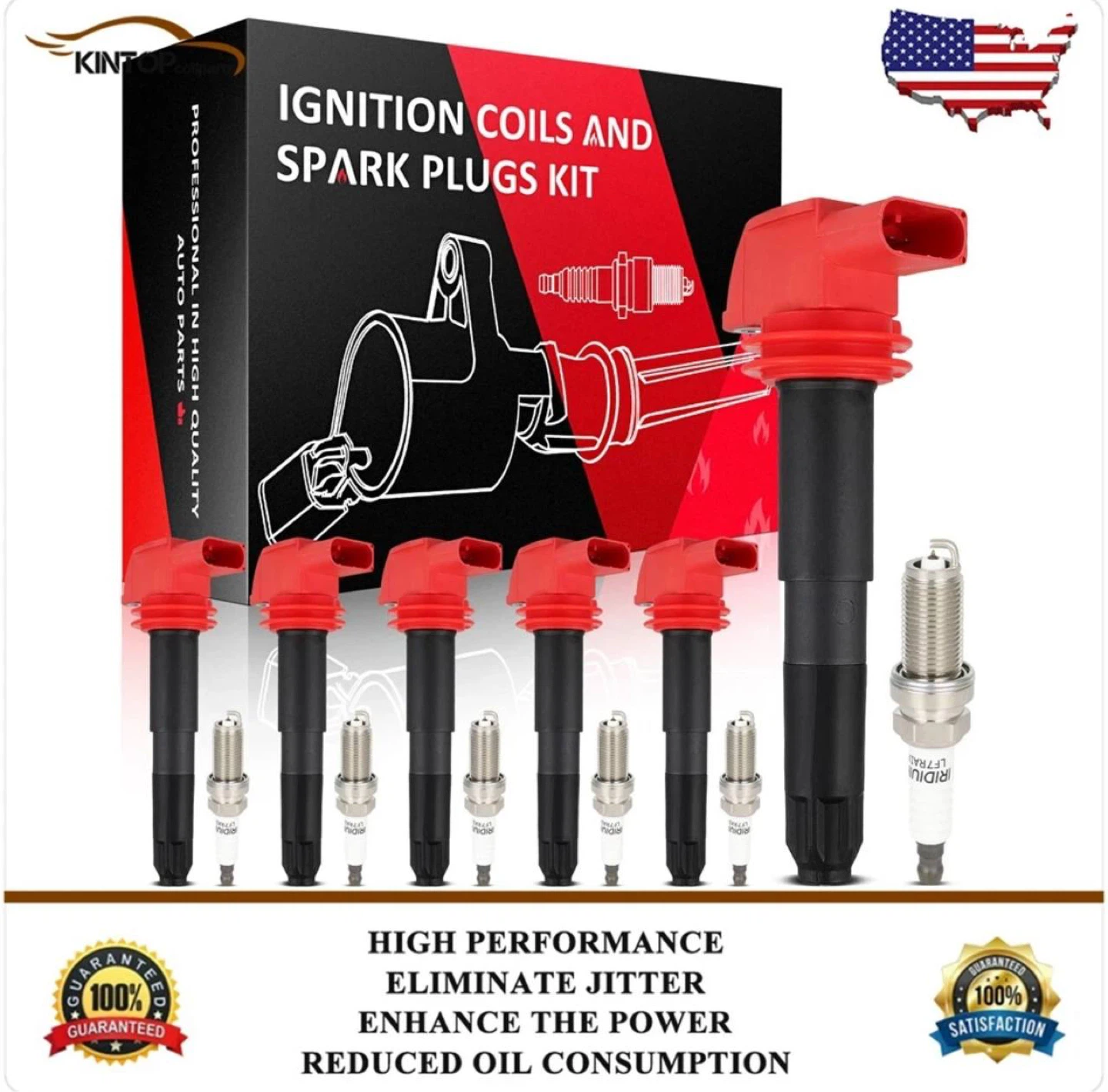 IGNITION COIL PACK + IRIDIUM SPARK PLUGS SET (6PCS) – PORSCHE