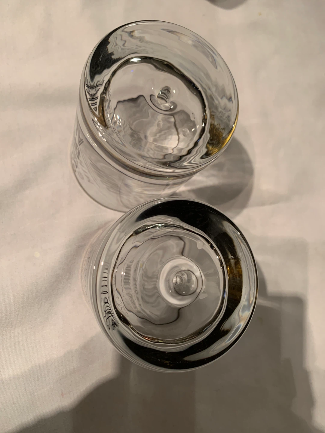 Set of 2 Novelty Drinking Glasses with Gold Rims - photo 4