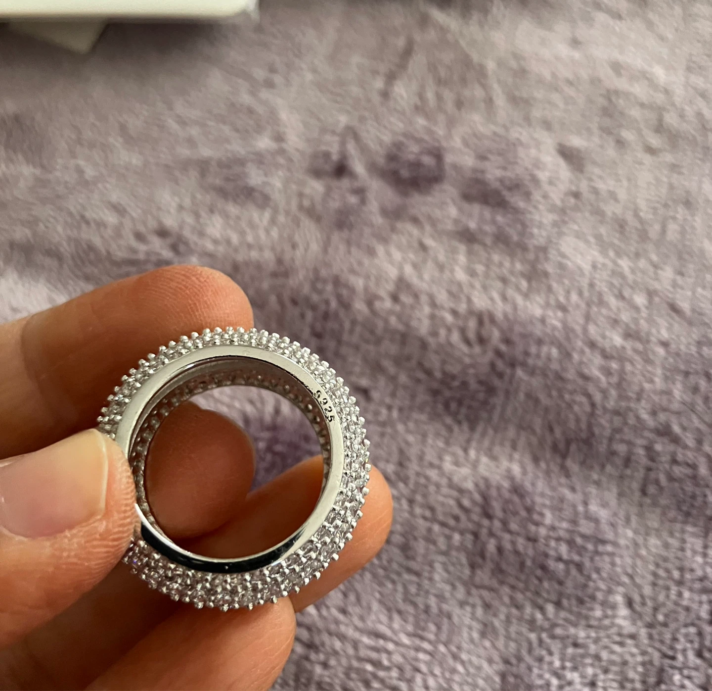 Sterling Silver Statement Ring with CZ Stones - photo 2