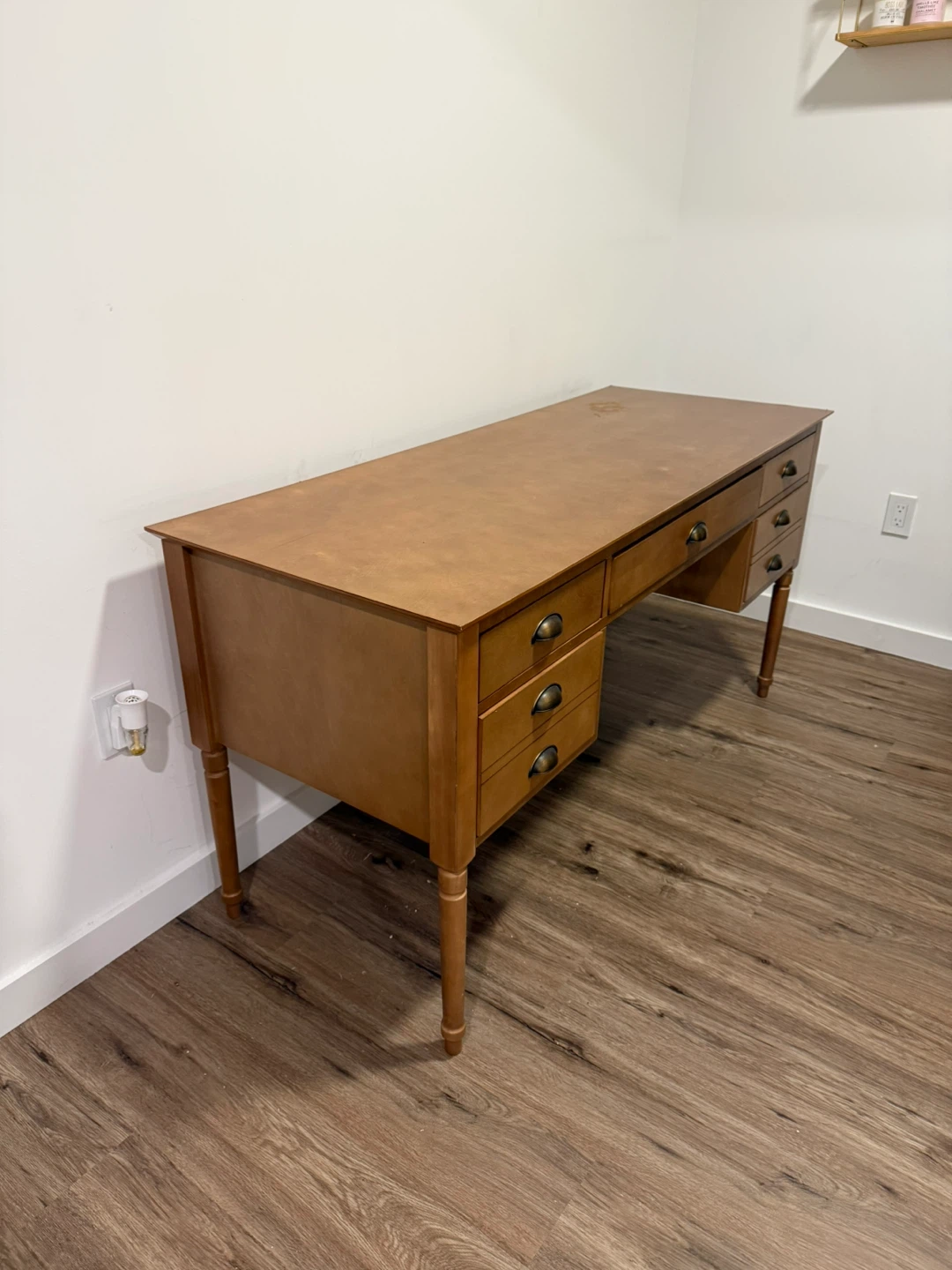 Blackford Writing Desk (Home Depot) — 5 Drawers, Solid Wood - photo 2