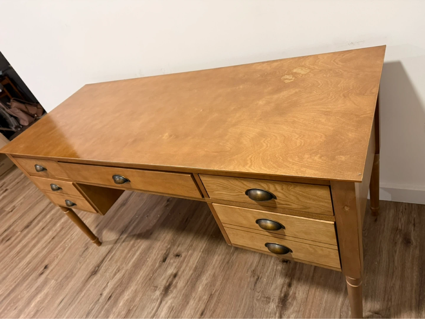 Blackford Writing Desk (Home Depot) — 5 Drawers, Solid Wood - photo 5