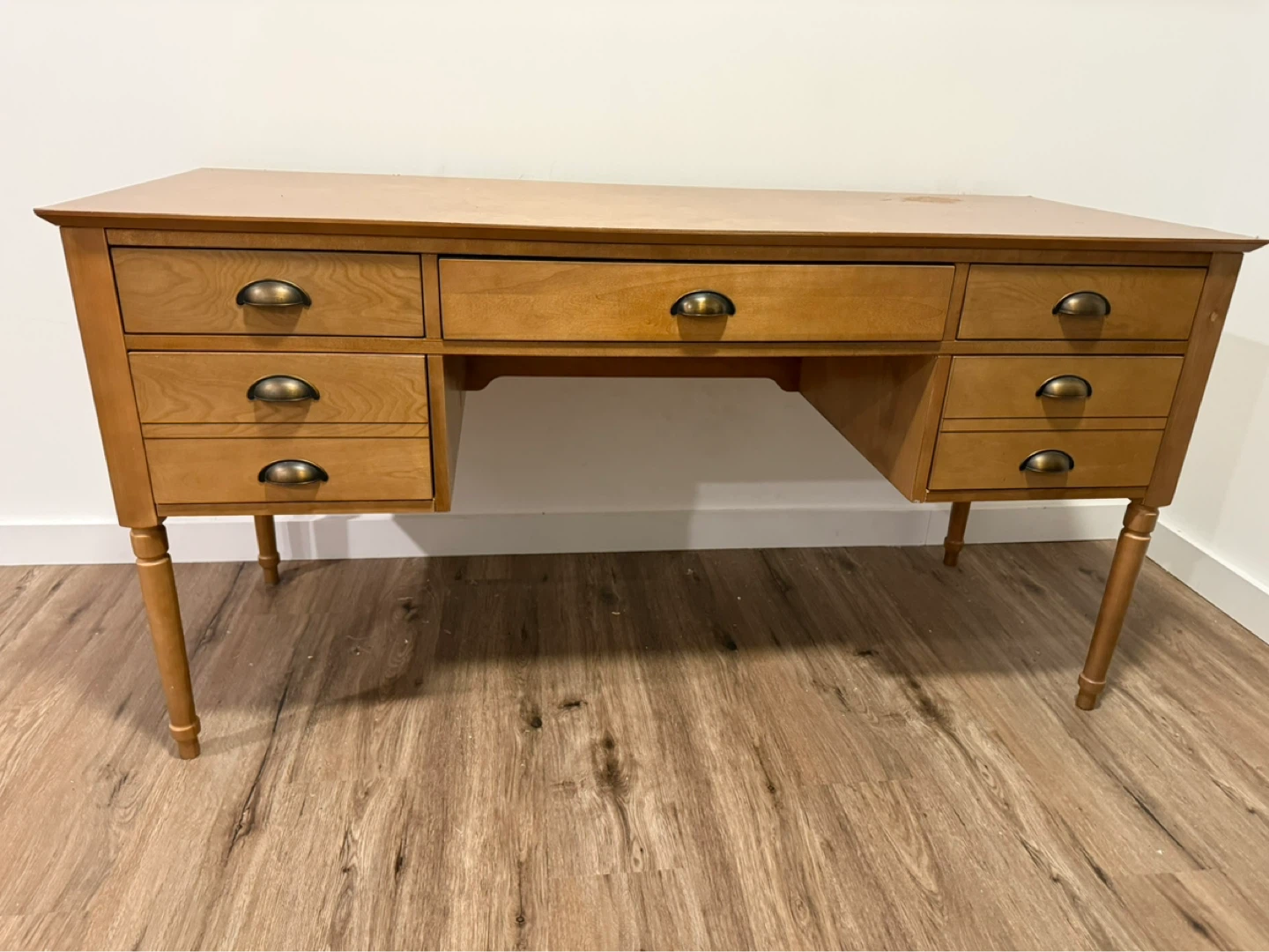 Blackford Writing Desk (Home Depot) — 5 Drawers, Solid Wood - photo 3