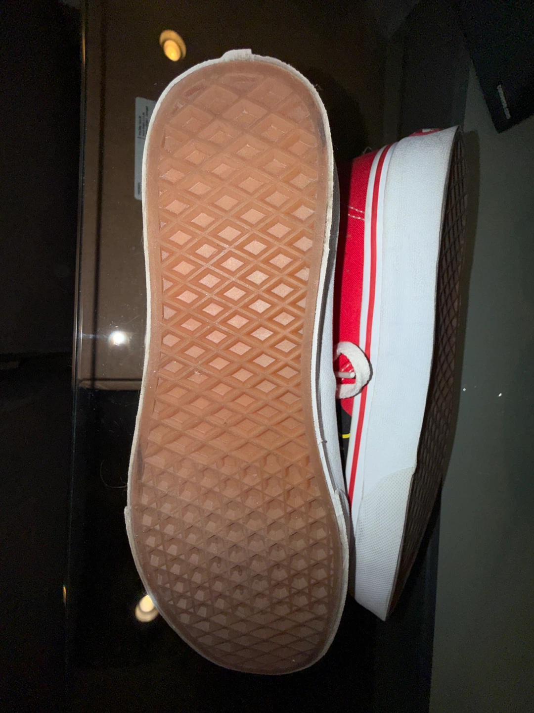 Hand Painted Vans Men's US 8.5 Chicago Blackhawks Shoes - photo 3