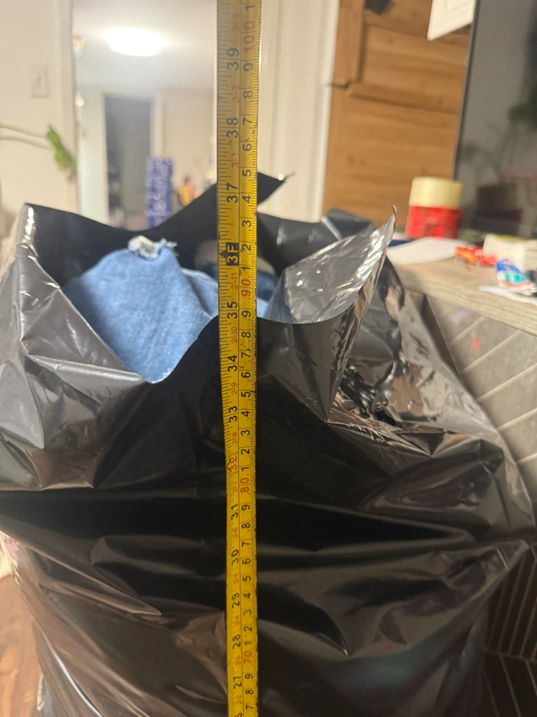 Large Black Garbage Bag with Contents - photo 3