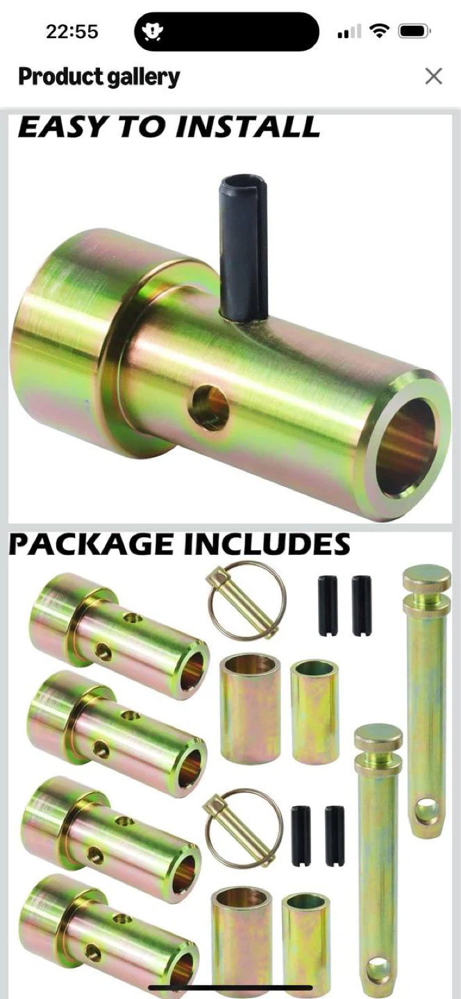 CAT 1 QUICK HITCH ADAPTER BUSHING KIT – 2 SET (TRACTOR / 3 - photo 4