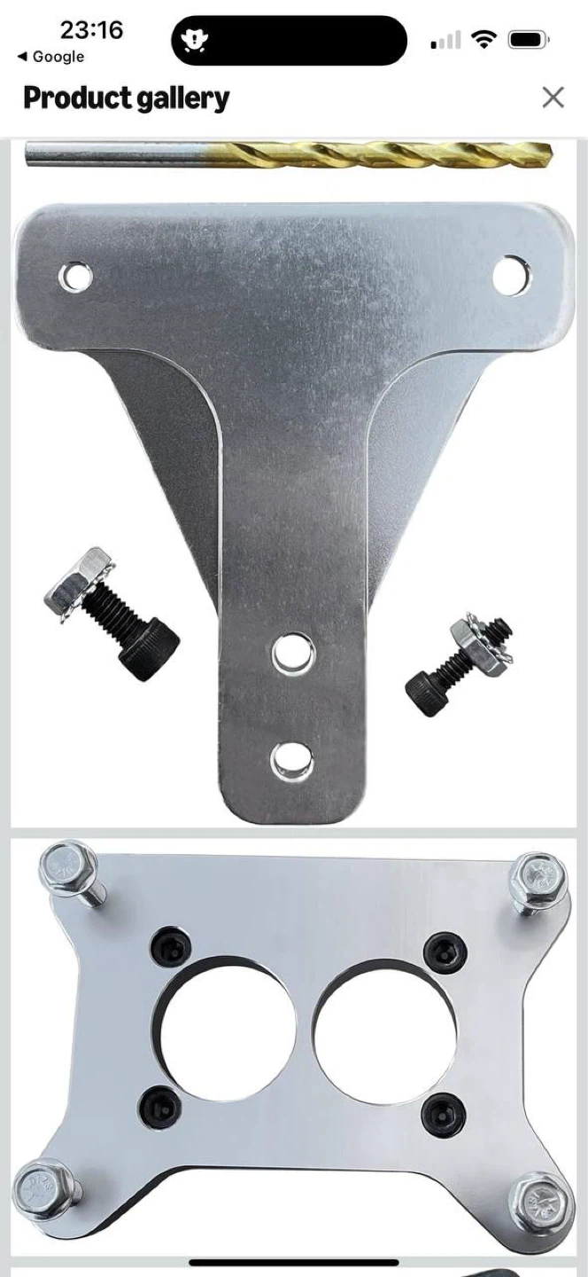 CARBURETOR ADAPTER PLATE KIT + THROTTLE LINKAGE – - photo 3