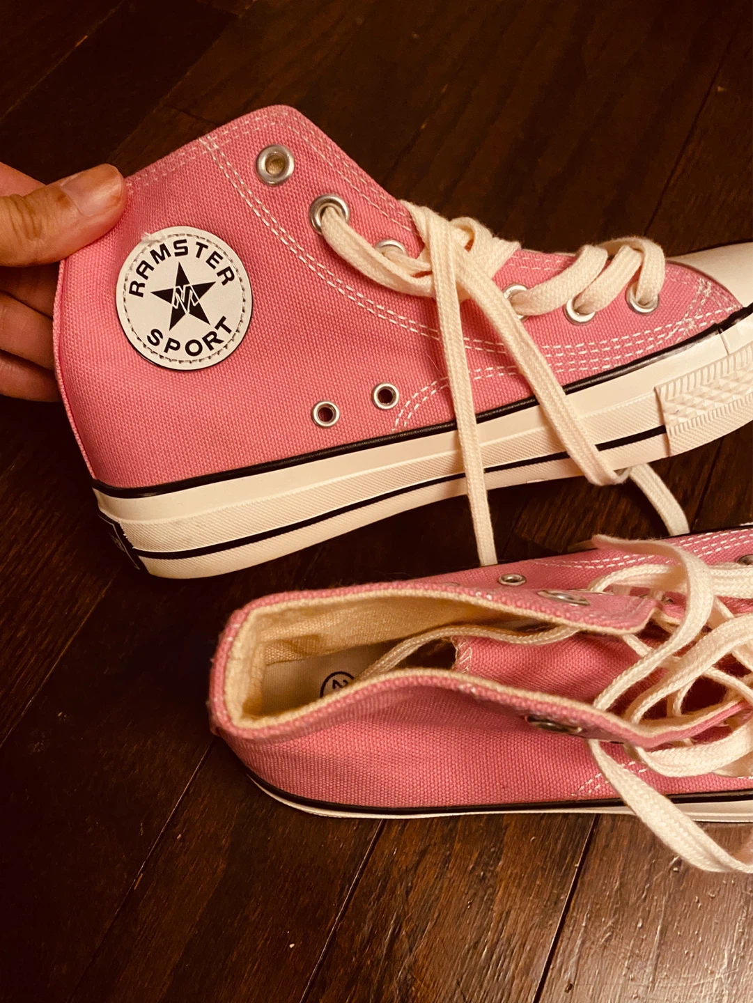 Pink High-Top Sneakers