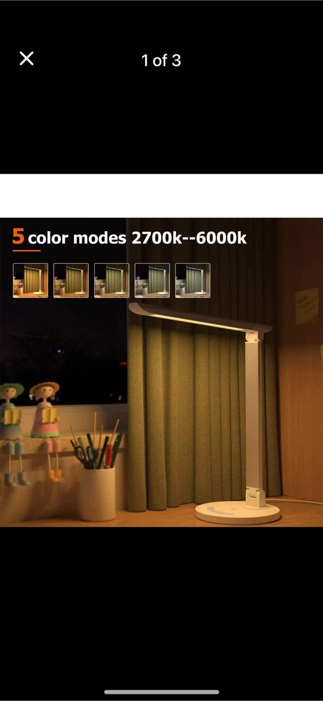 LED Desk Lamp with 5 Color Modes