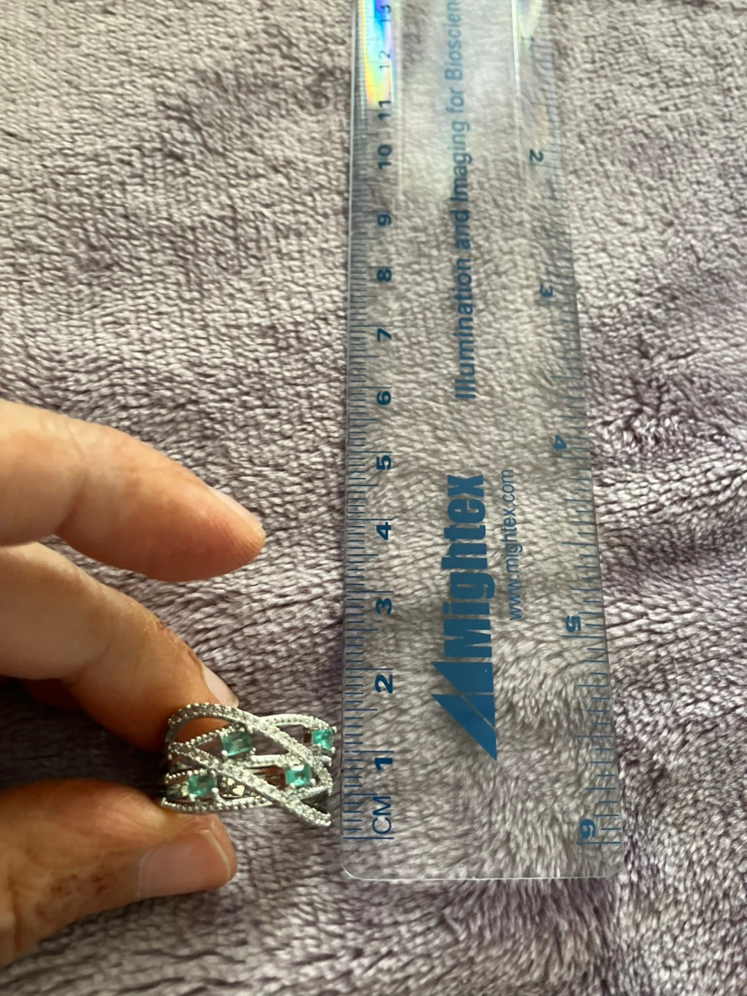 Flash sale ⚡️- Sterling silver Ring with Green Stones and CZ - photo 2