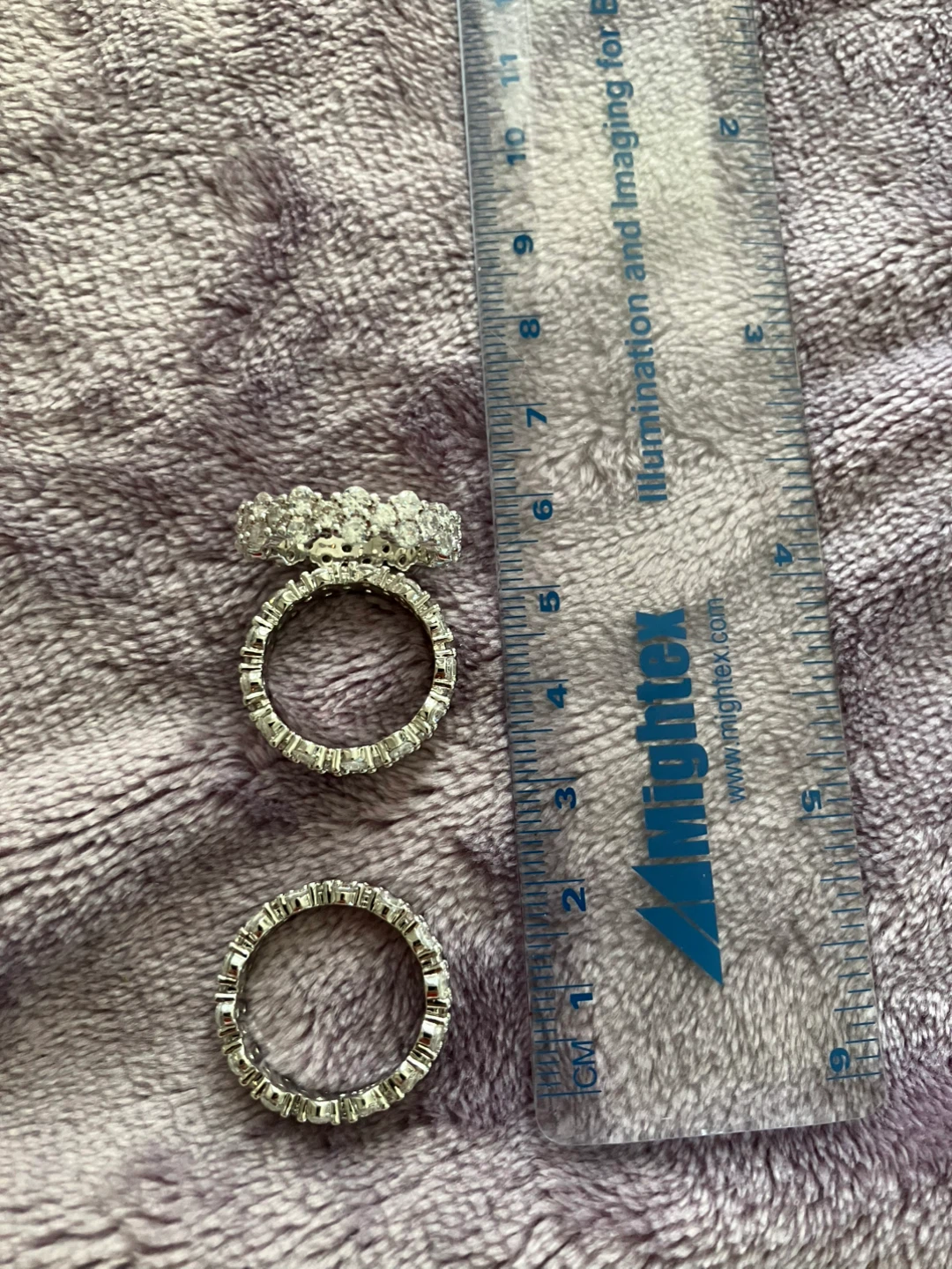 Set of 3 Sparkling Stackable S925 Rings - photo 3