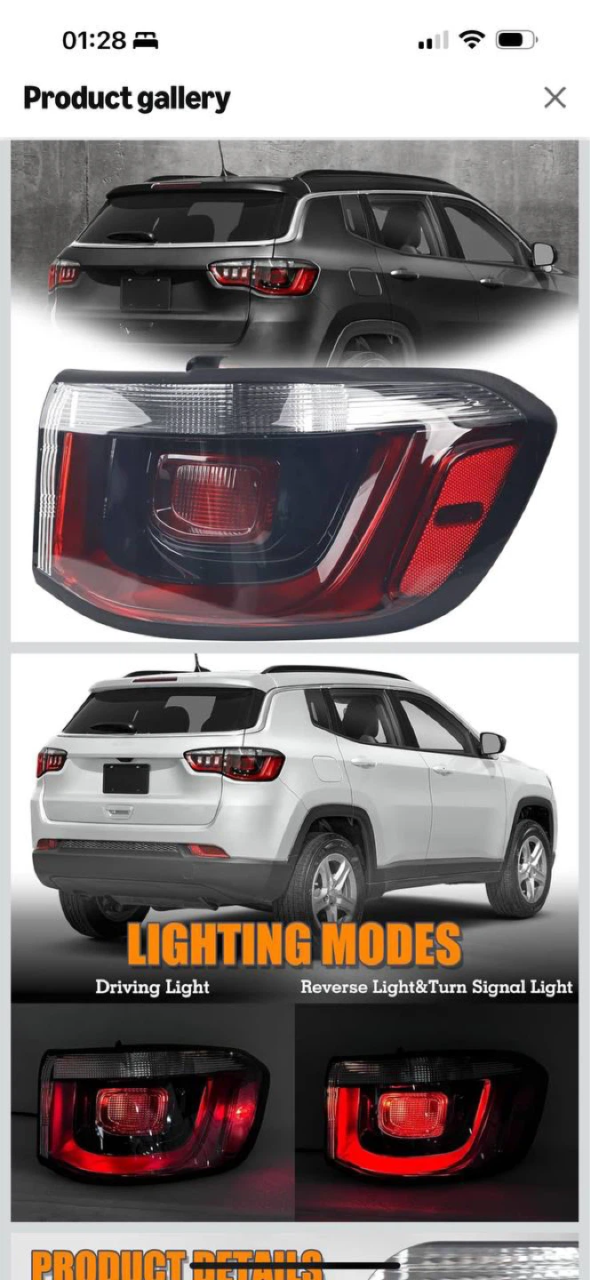 Jeep Compass 2022–2024 Tail Light RIGHT (Passenger Side) - photo 2