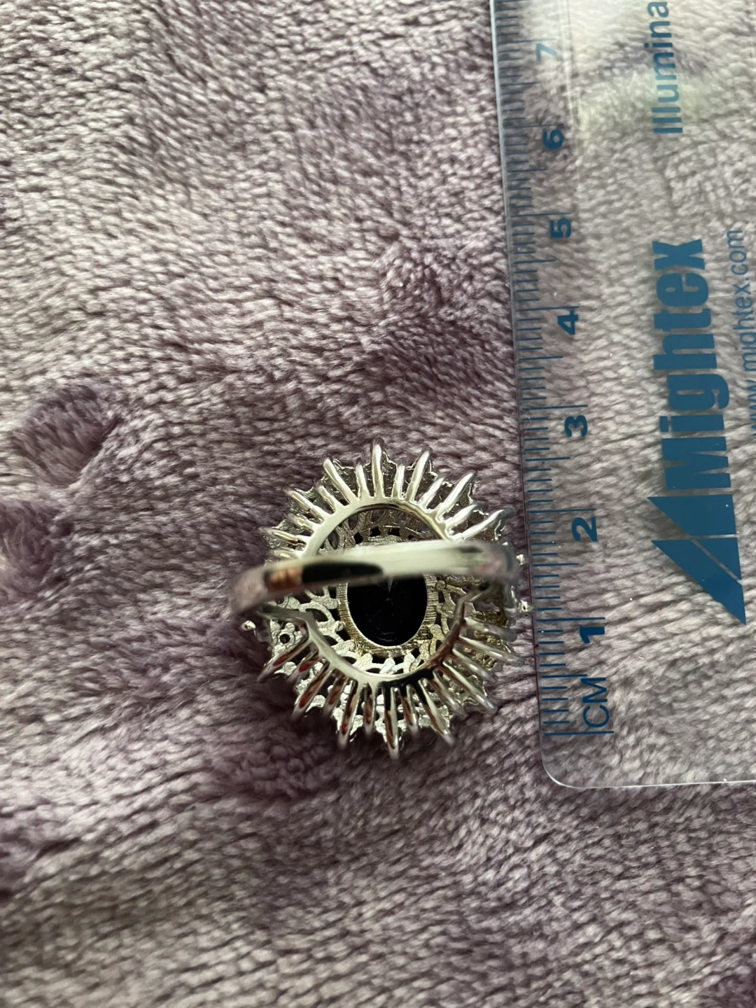 Sparkly S925 Starburst Ring with Blue Gemstone - photo 3