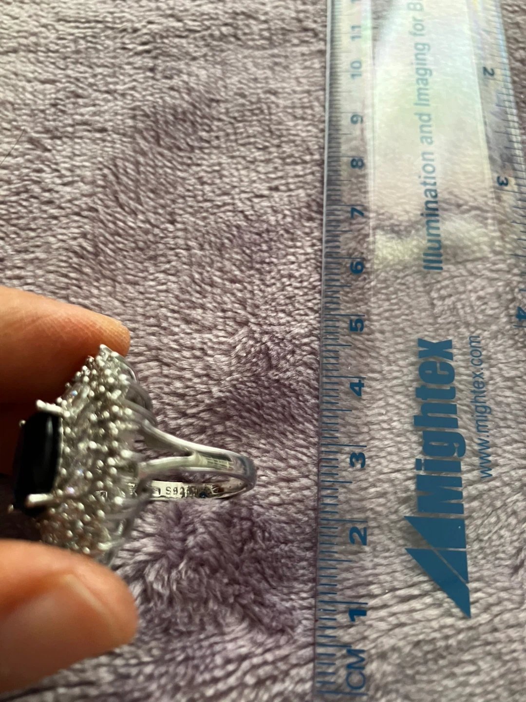 Sparkly S925 Starburst Ring with Blue Gemstone - photo 5