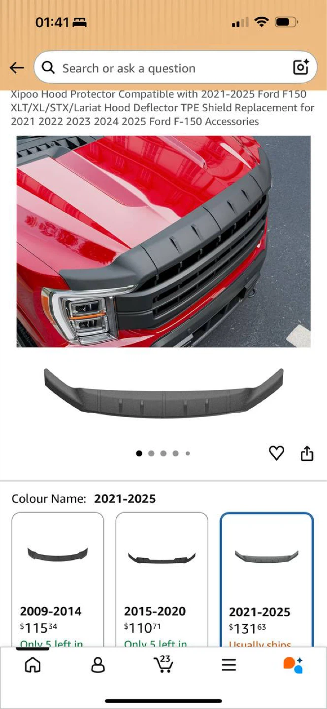 Ford F-150 2021–2025 Hood Protector / Bug Deflector 🔥🚗