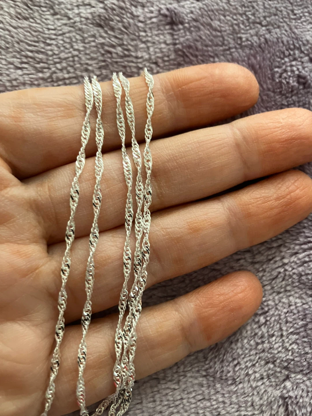 Sterling Silver Rope Chain Necklace