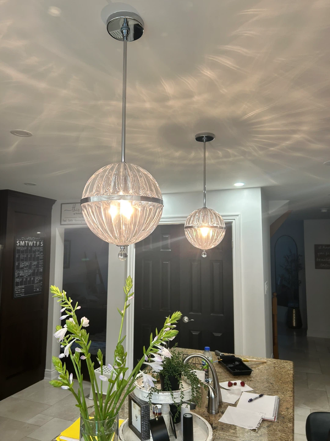 Glass Globe Pendant Lights (Set of 2) - photo 4