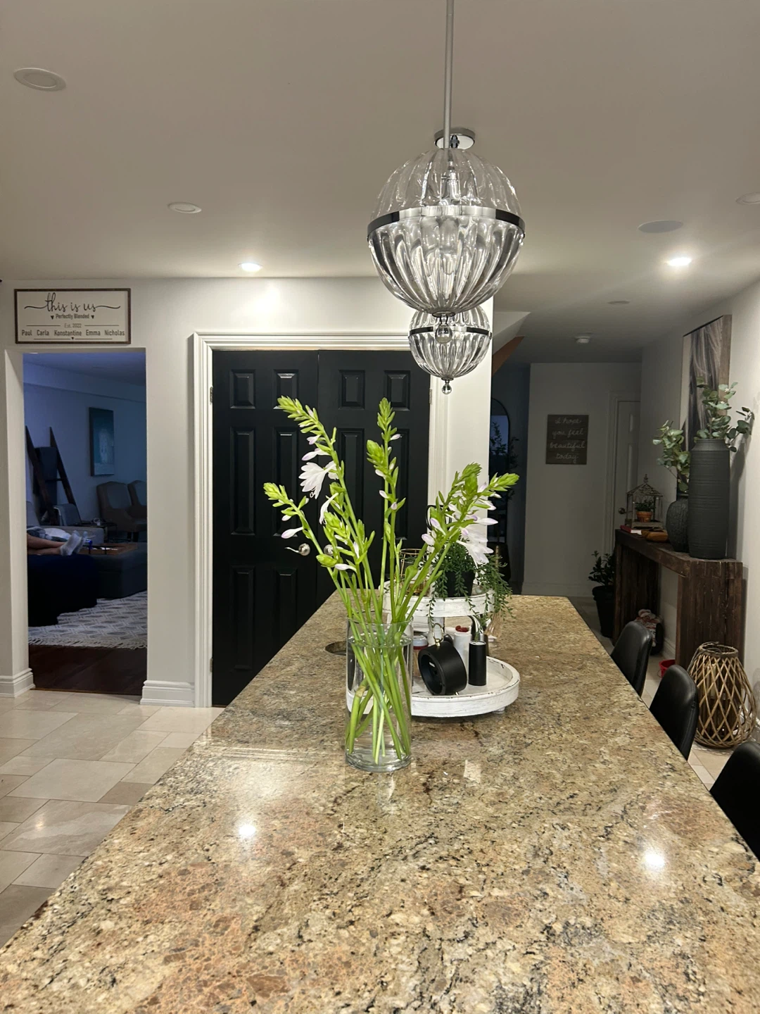Glass Globe Pendant Lights (Set of 2)
