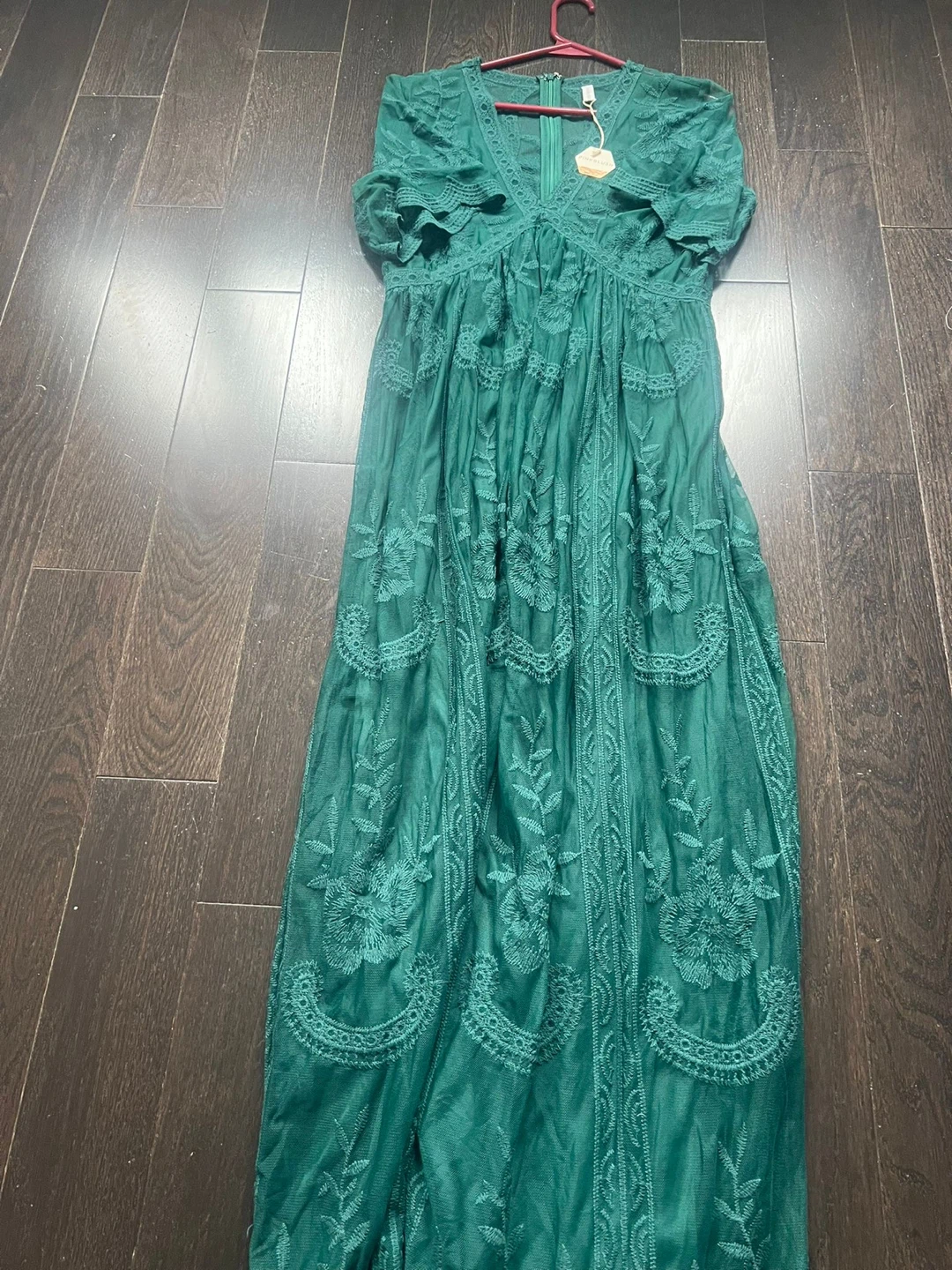 Green Lace Maxi Dress