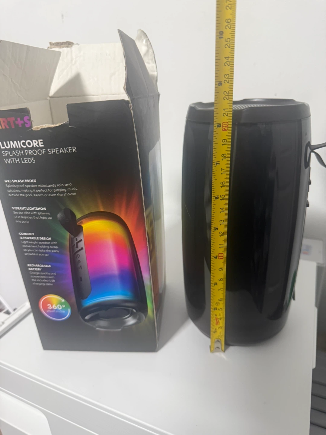 LumiCore Splash Proof Speaker with LEDs