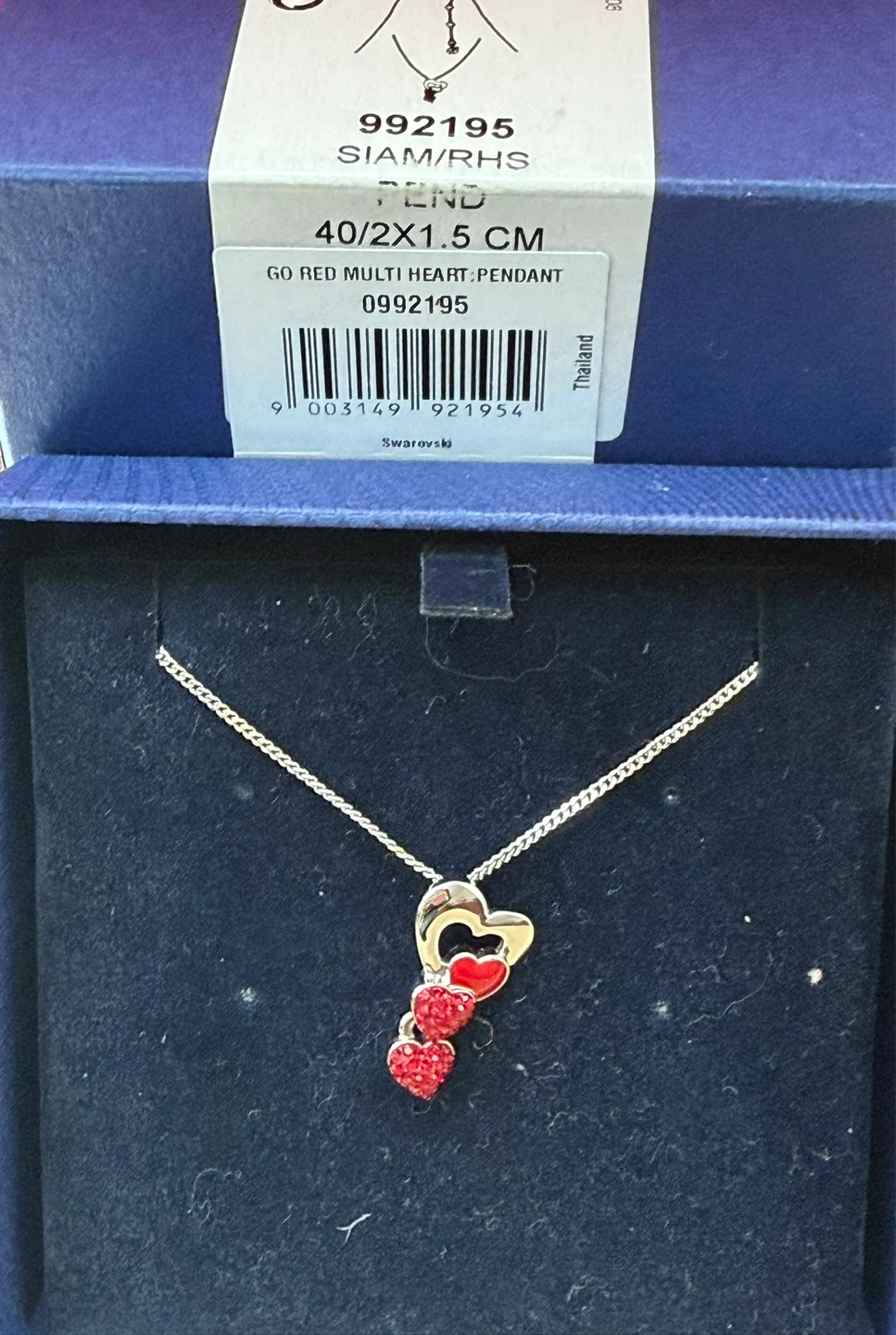 Swarovski Go Red Multi Heart Pendant Necklace - photo 2
