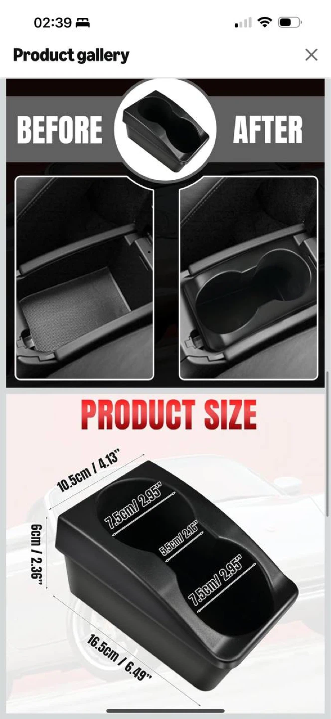 Porsche Cup Holder Insert – Center Console Organizer (Boxster / - photo 4