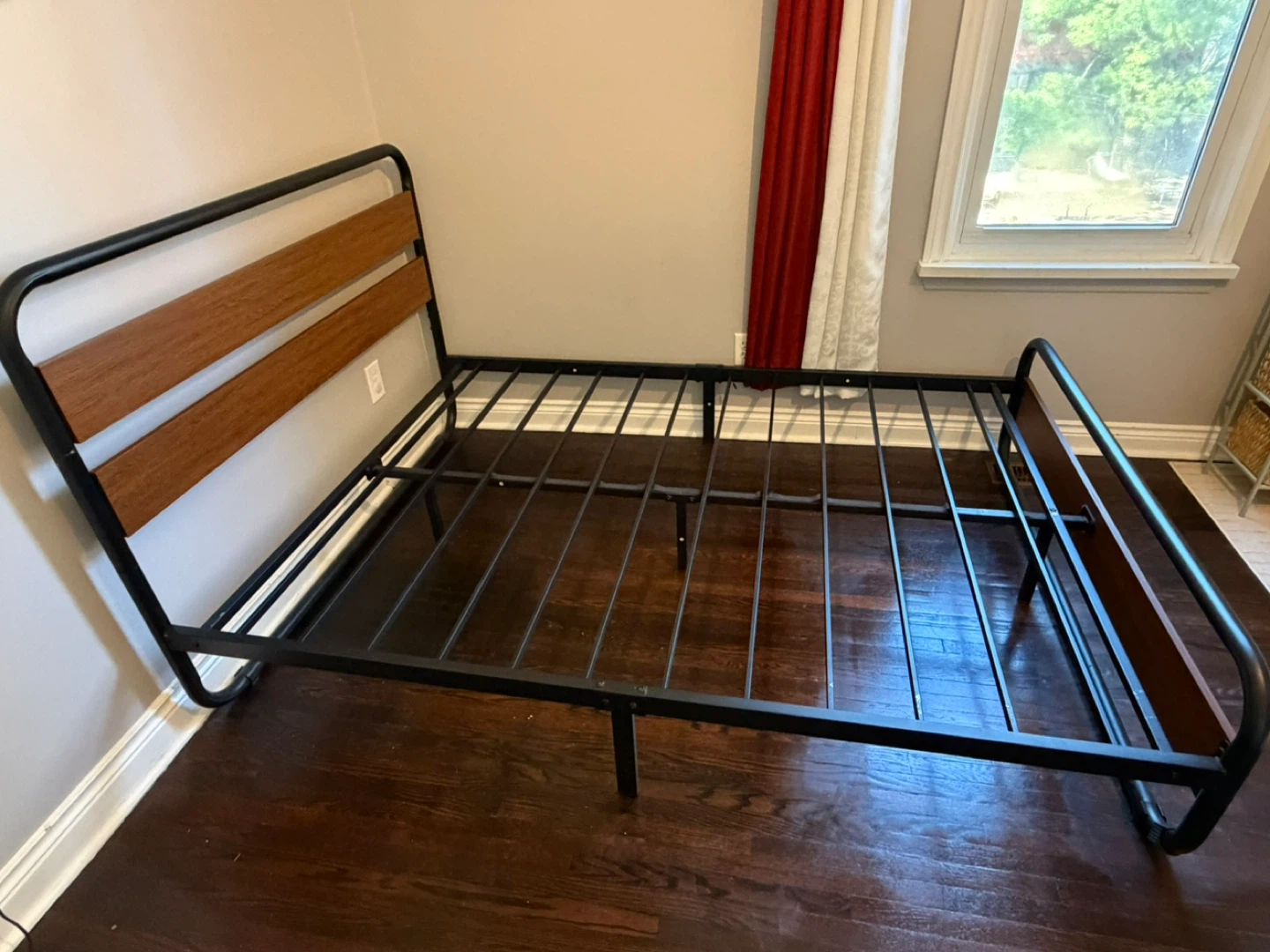 Size- full (Metal Bed Frame with Wood Accents) - photo 3