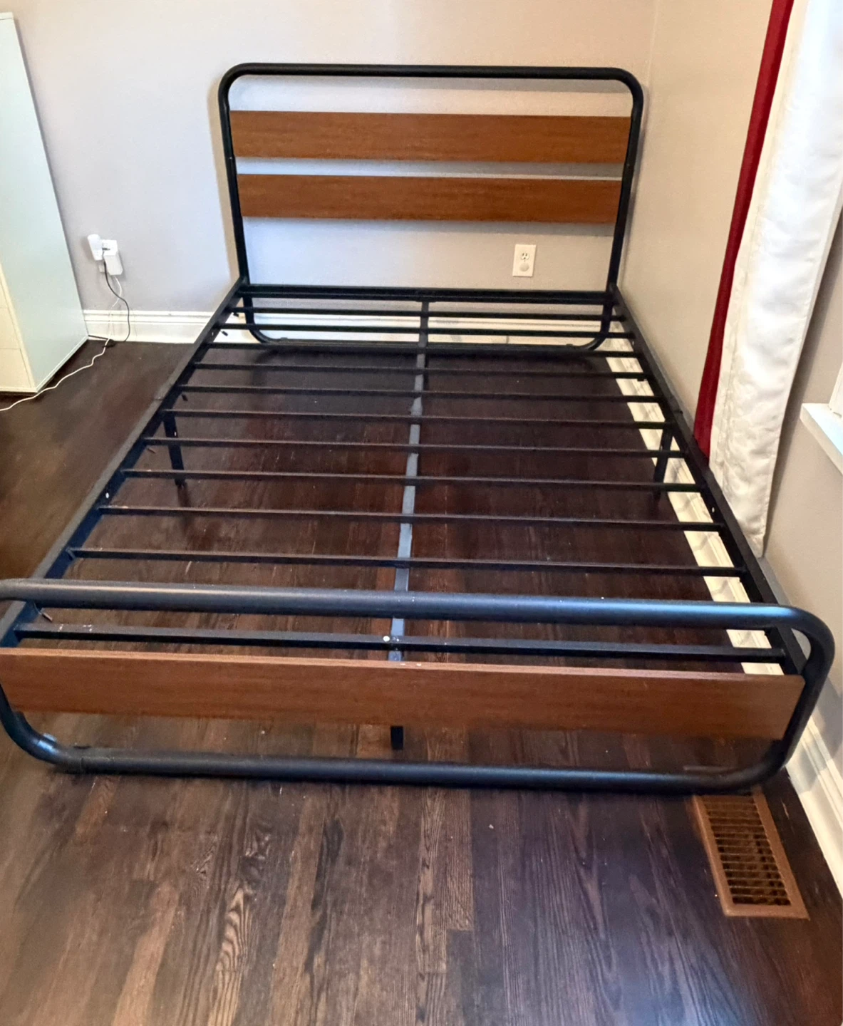 Size- full (Metal Bed Frame with Wood Accents) - photo 5