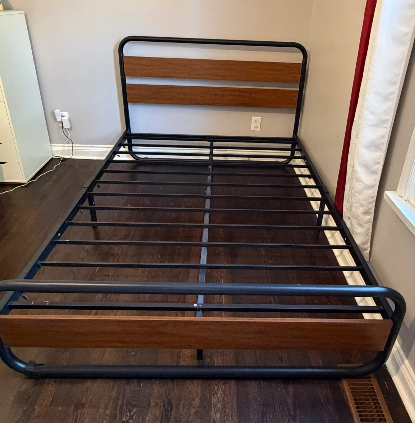 Size- full (Metal Bed Frame with Wood Accents) - photo 4