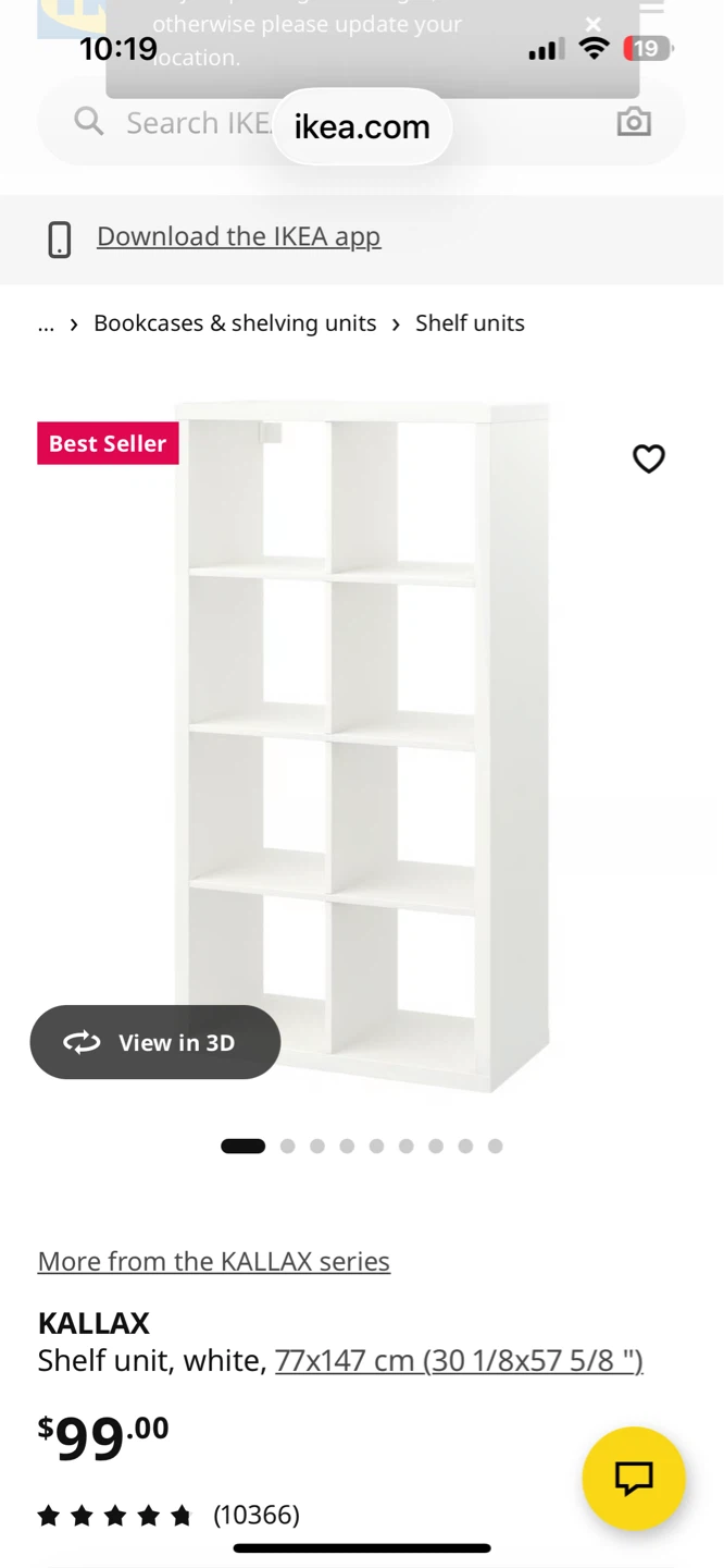 IKEA KALLAX Shelf Unit - White - photo 3