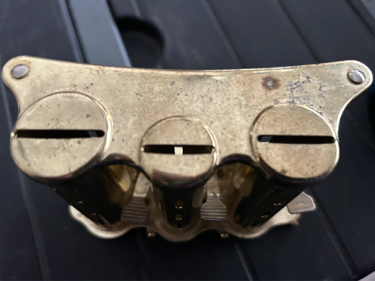 Vintage Brass 3-Coin Sorter Dispenser - photo 2