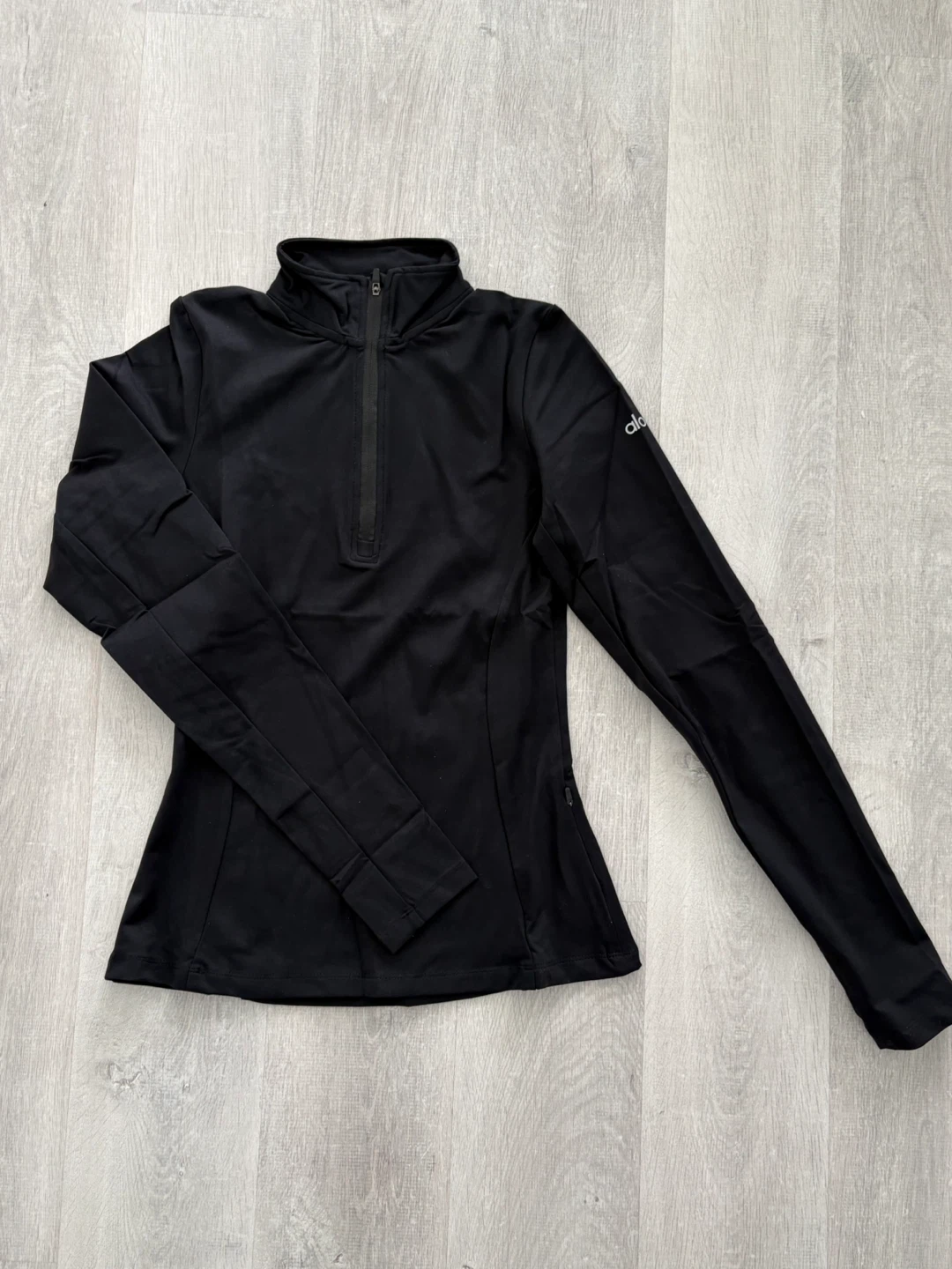 Alo Yoga 1/2 Zip Rapid Pullover Top - Black & White - photo 3