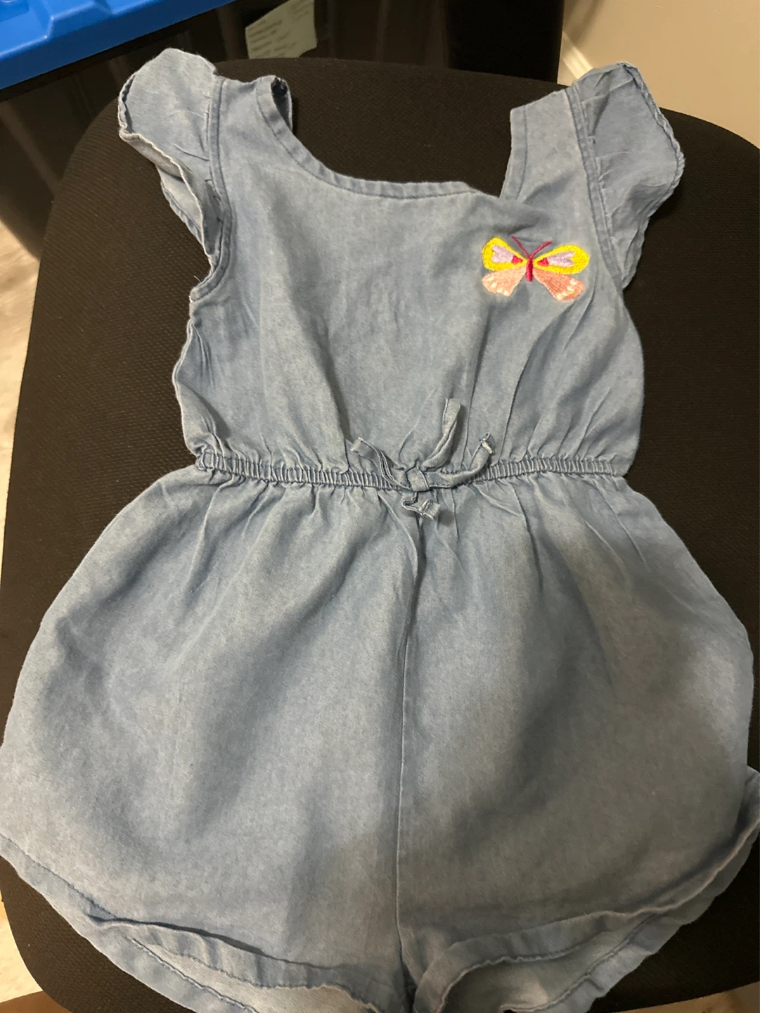 Piccolino Denim Butterfly Romper - Size 3T