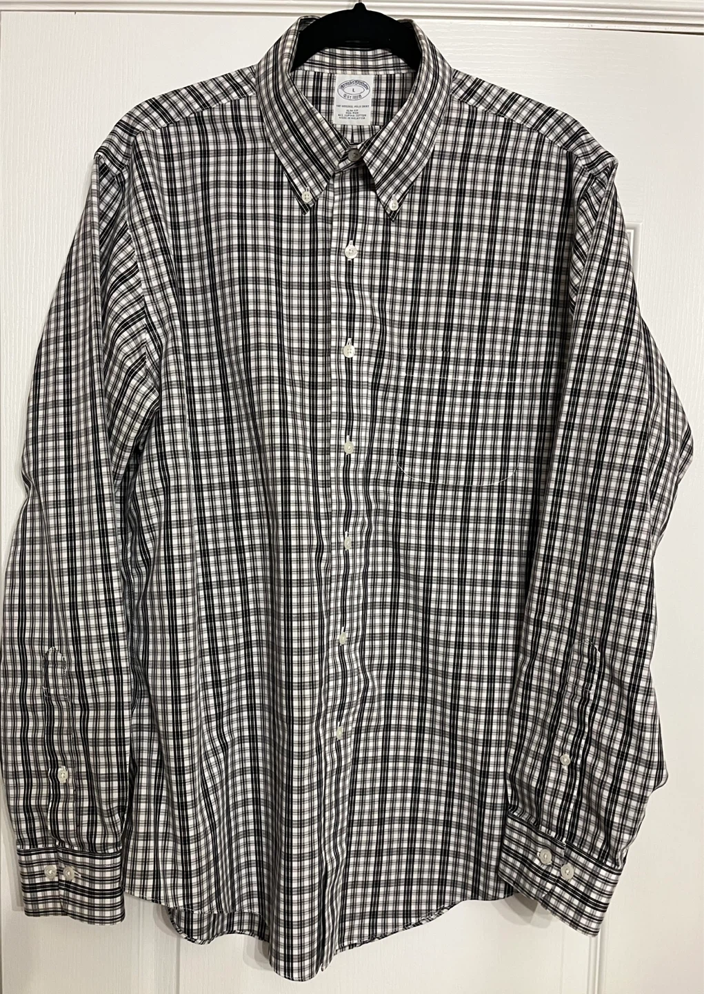 Brooks Brothers Plaid Button-Down Shirt Men’s Large