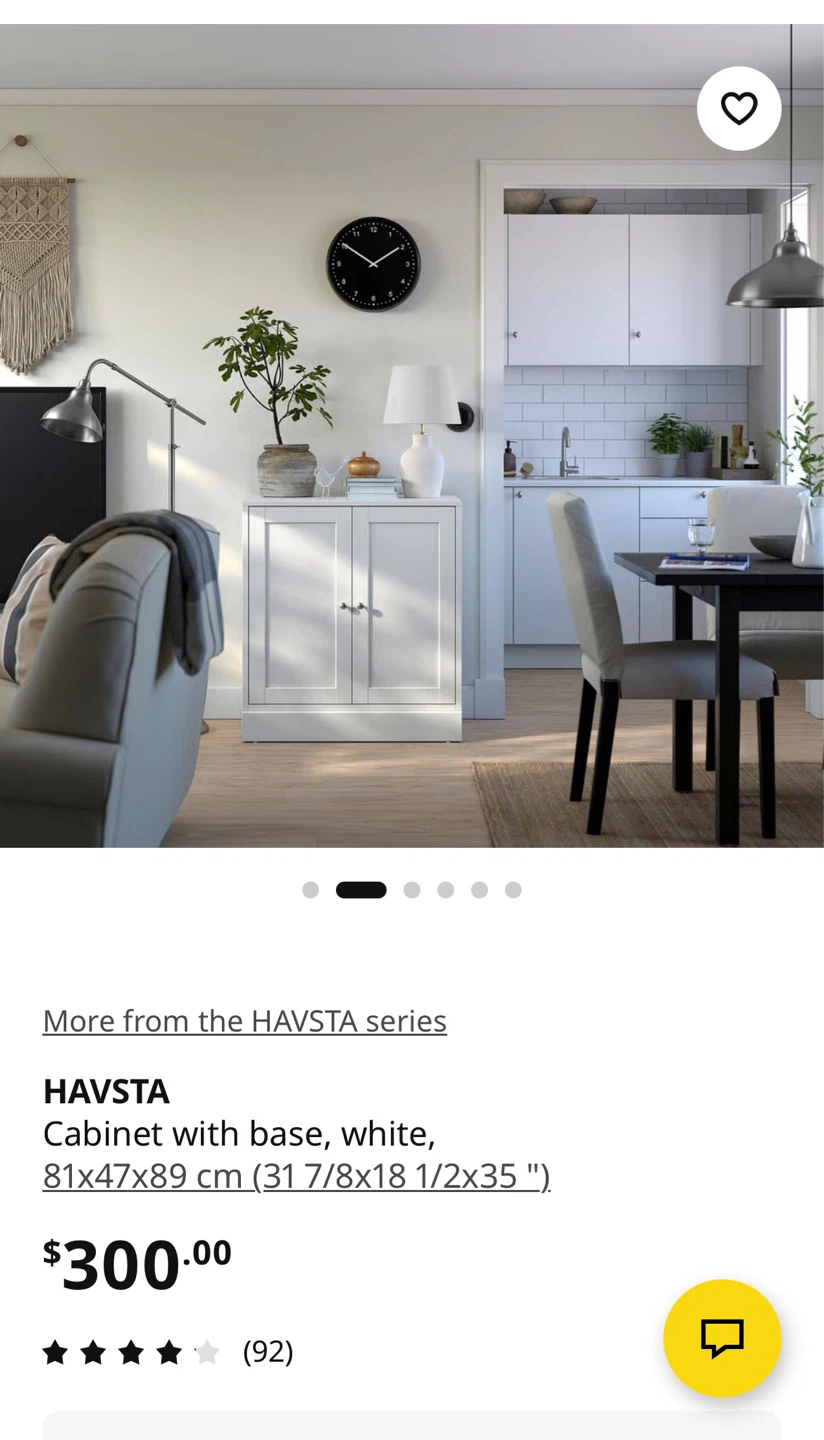 IKEA HAVSTA Cabinet with base, white