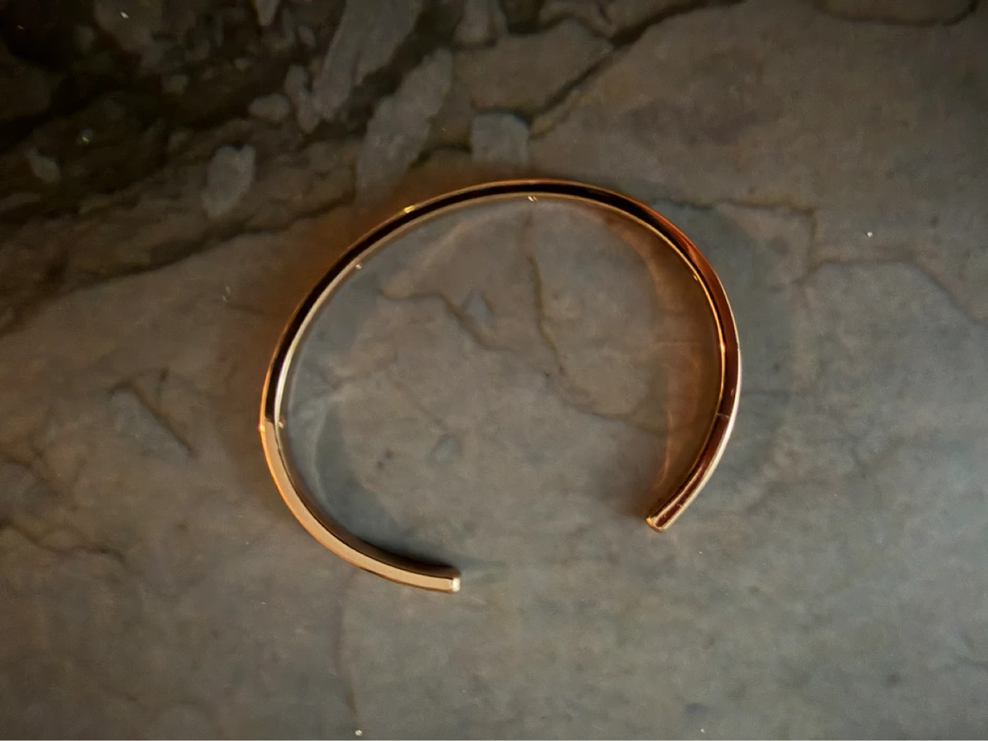 Rose Gold Tone Cuff Bracelet with Crystals
