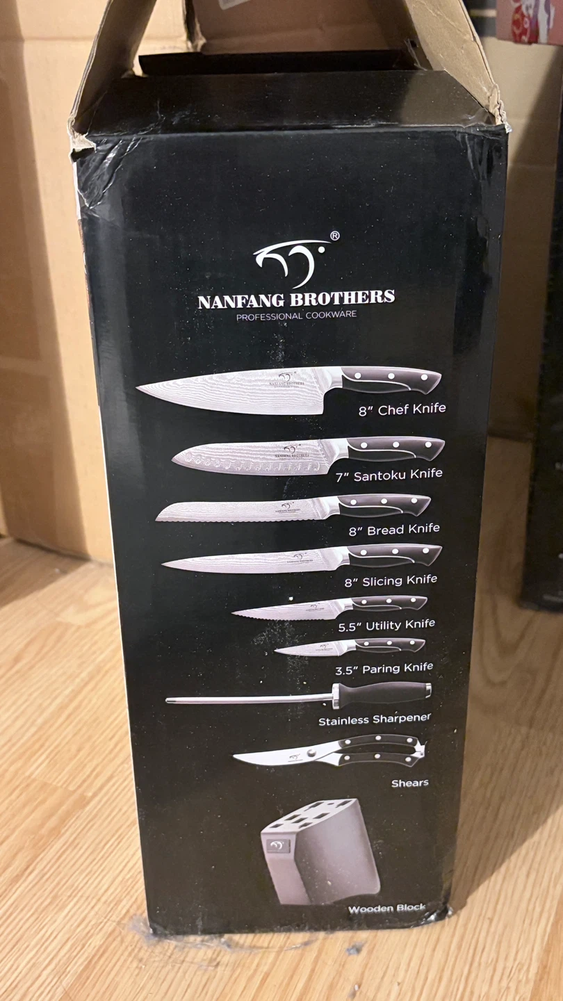 Nanfang Brothers 9-Piece Damascus Steel Knife Set - photo 3