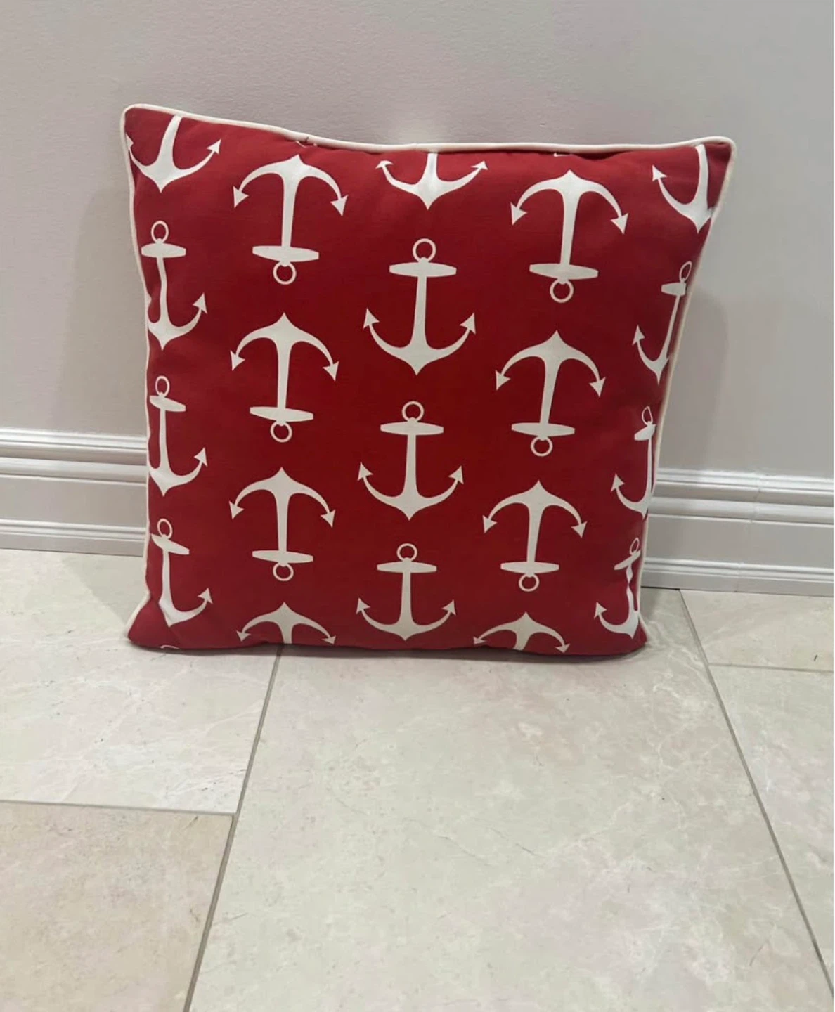 Nautical Themed Decor Set: Pillow, Mirror, and Anchor Accents - photo 2