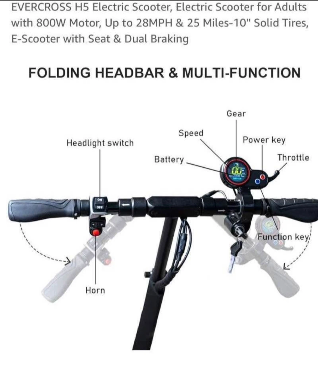 EVERCROSS H5 Electric Scooter.(Brand New) - photo 4