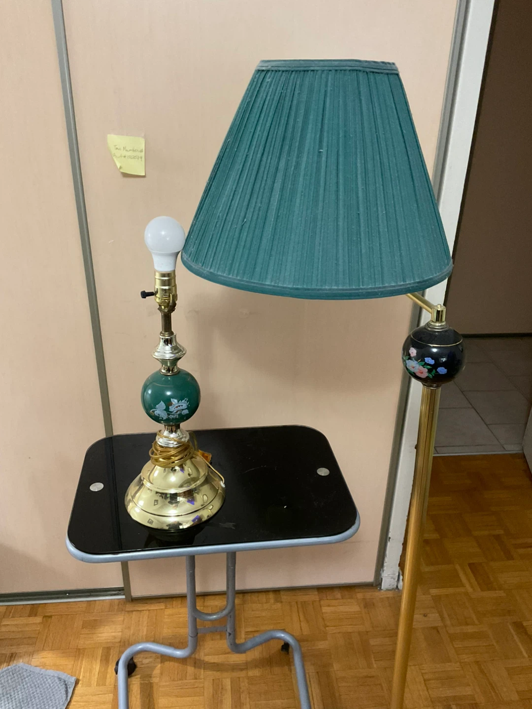 Floral print and table lamp and floor lamp - photo 2