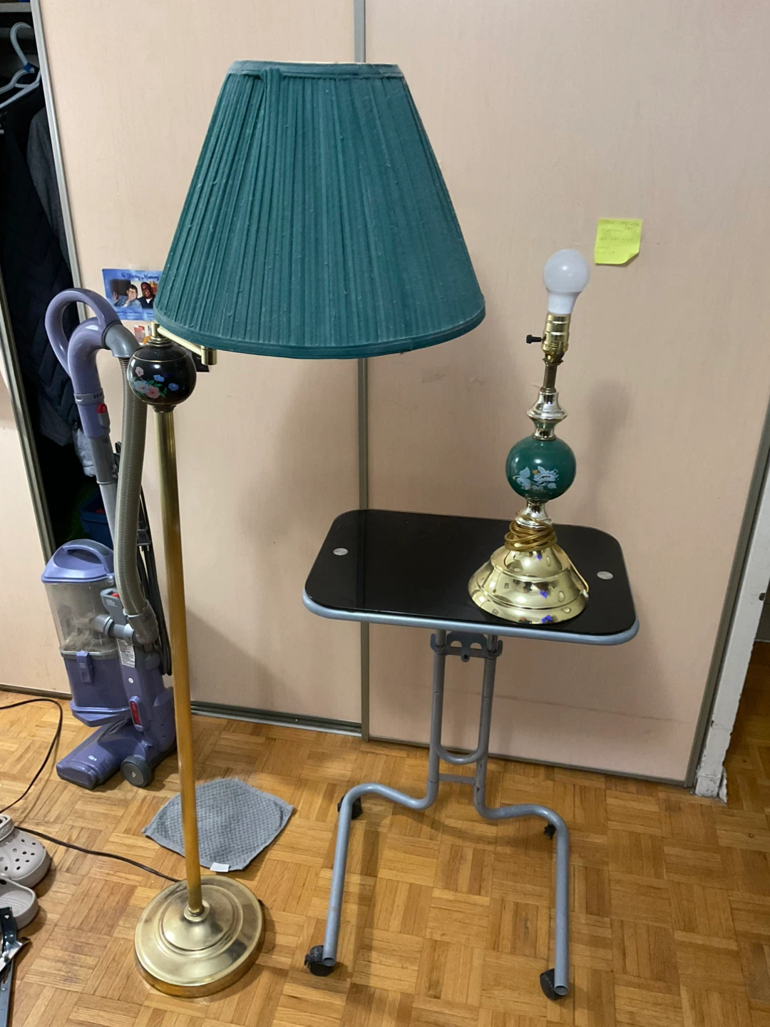 Floral print and table lamp and floor lamp - photo 3