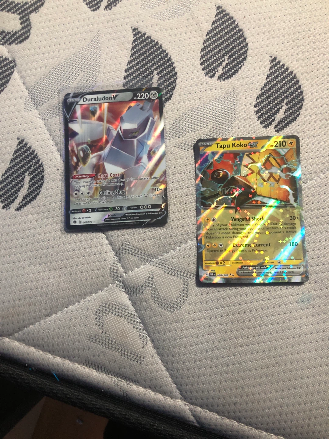 Pokemon TCG Cards - Duraludon V and Tapu Koko EX