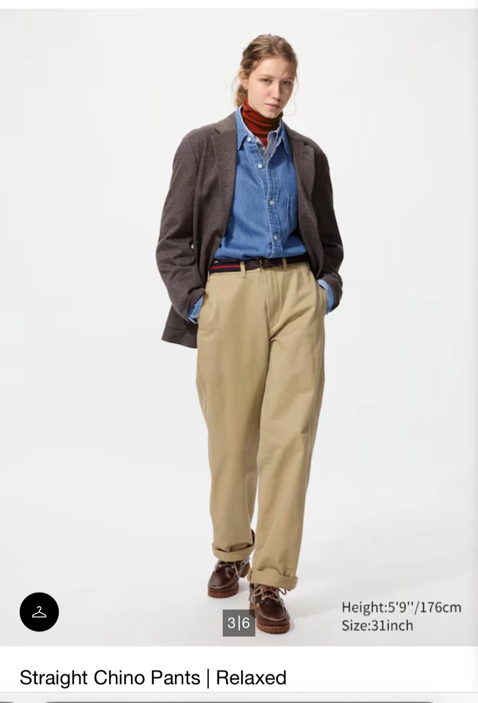 Retails $60 New UNIQLO Chino Pants - Waist 29