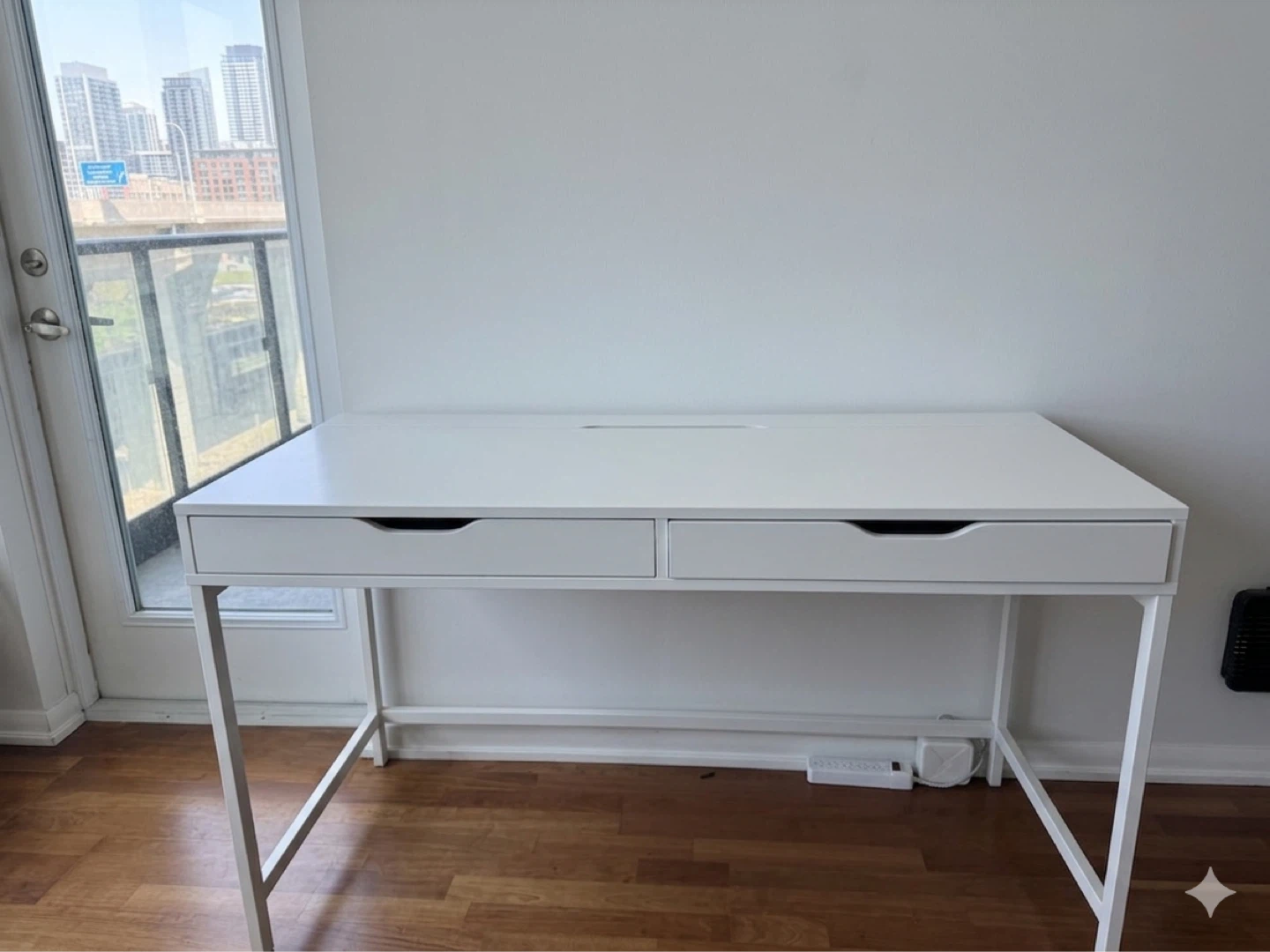 White Desk with Two Drawers