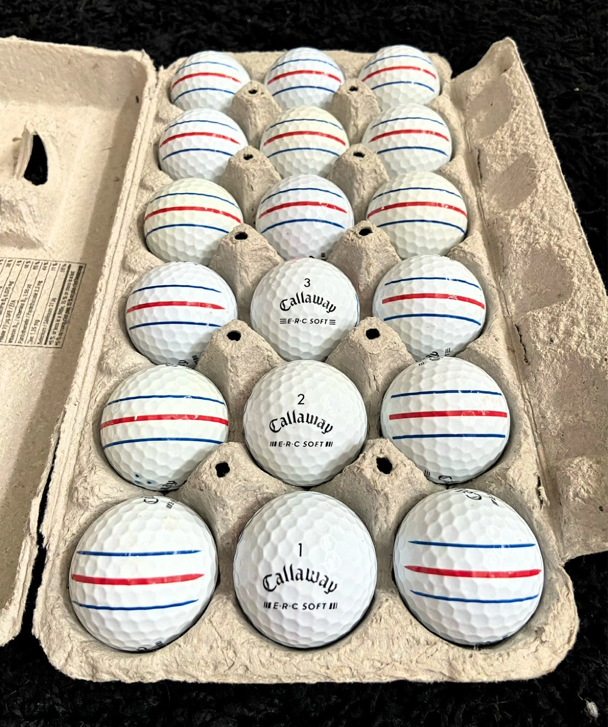 18 Callaway ERC Soft Triple Track Golf Balls