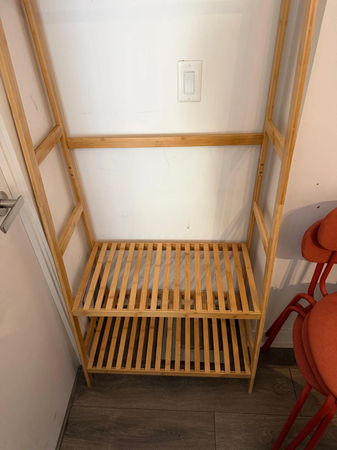 Bamboo Garment Rack with Shelves - photo 2