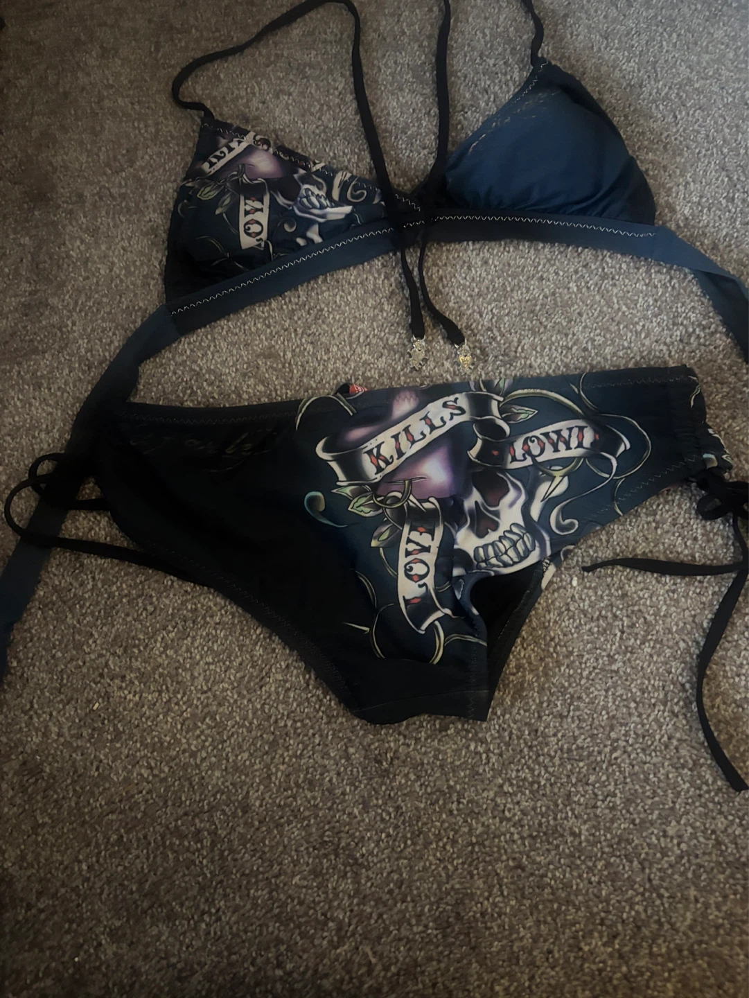 Ed Hardy Bikini Set - Skull & Rose Print - photo 2