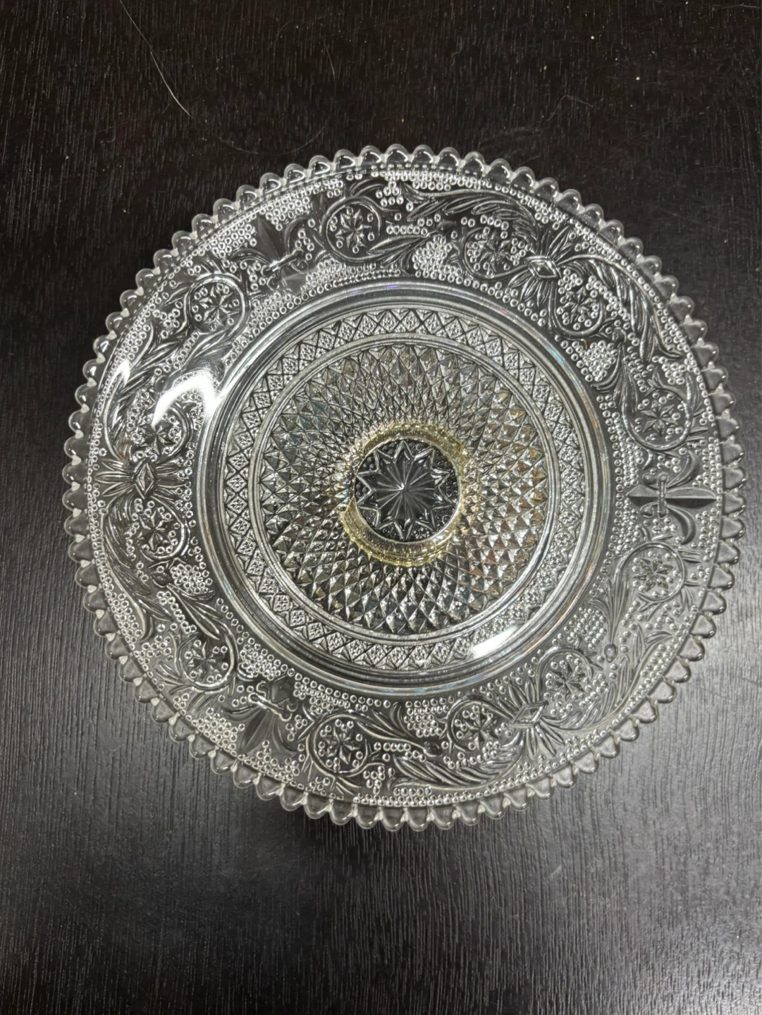 Clear Glass Pedestal Stand